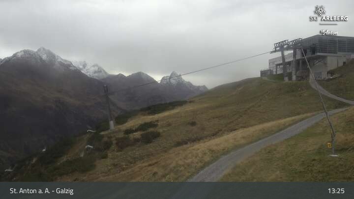Archived image Webcam Galzig Mountain (St. Anton)