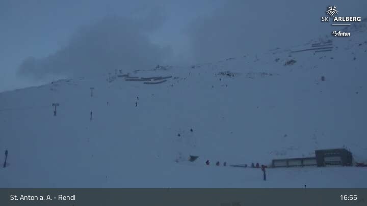 Archived image Webcam Mountain Restaurant Rendl - St. Anton