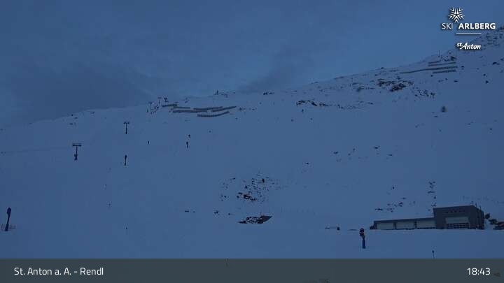 Archived image Webcam Mountain Restaurant Rendl - St. Anton