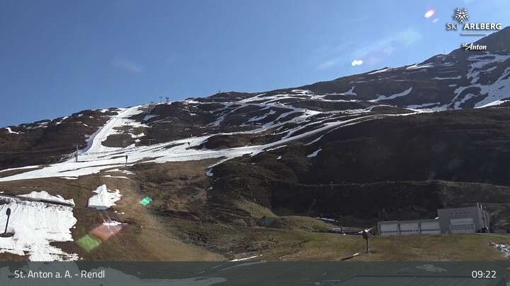 Archived image Webcam Mountain Restaurant Rendl - St. Anton