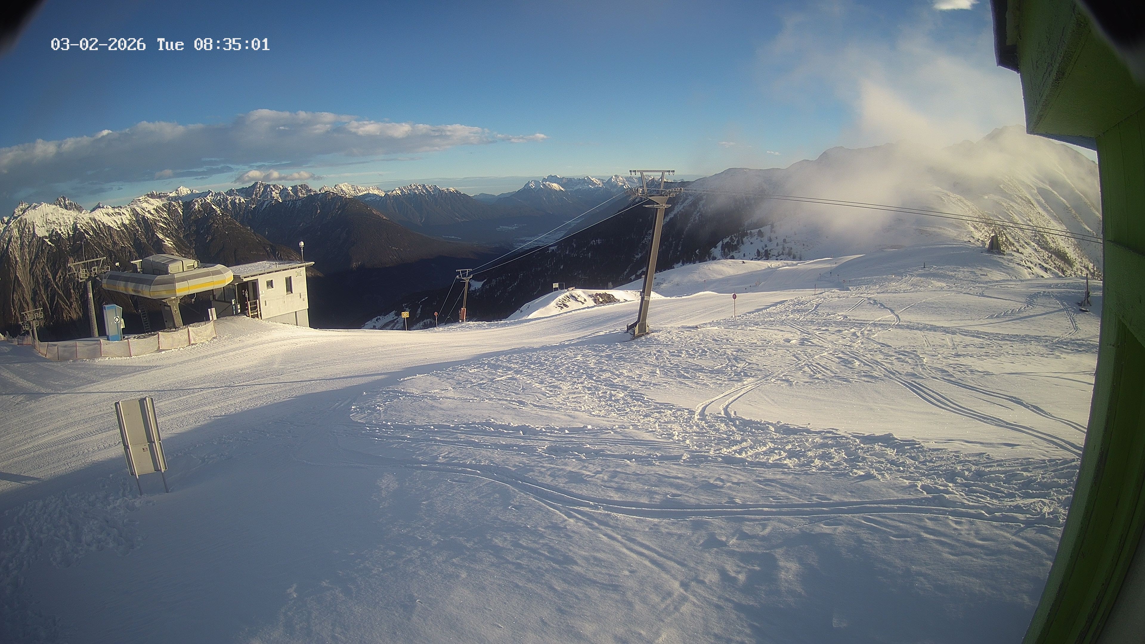 Archiv Foto Webcam Bergstation Venetbahn in Landeck