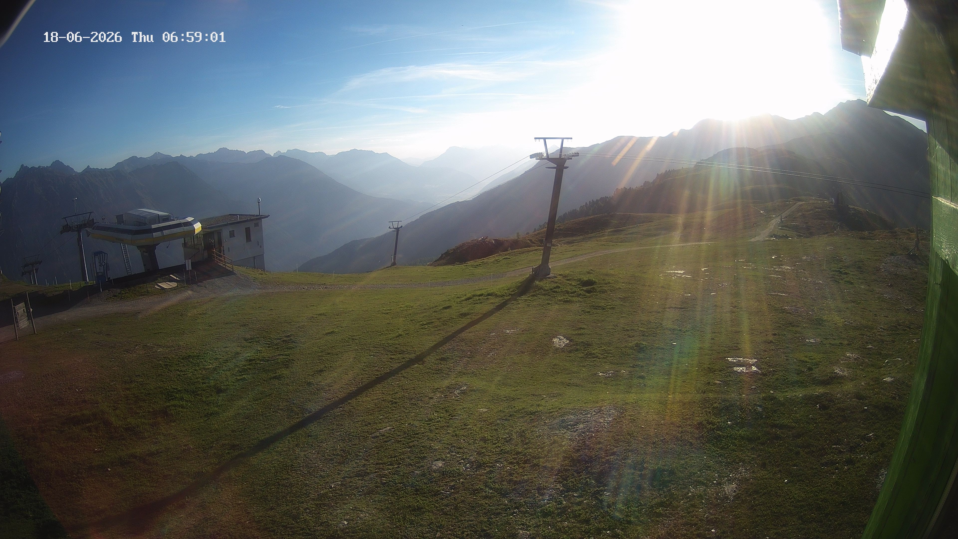 Archiv Foto Webcam Bergstation Venetbahn in Landeck