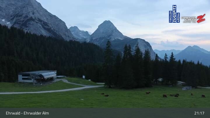Archiv Foto Webcam Sicht auf das Kinderland an der Ehrwalder Alm