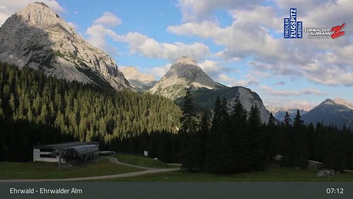 Archived image Webcam View of Ehrwalder Alm