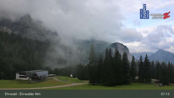 Archiv Foto Webcam Sicht auf das Kinderland an der Ehrwalder Alm