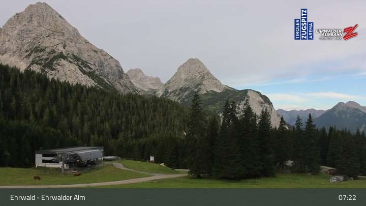 Archiv Foto Webcam Sicht auf das Kinderland an der Ehrwalder Alm