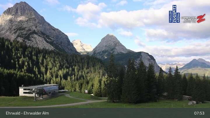 Archiv Foto Webcam Sicht auf das Kinderland an der Ehrwalder Alm