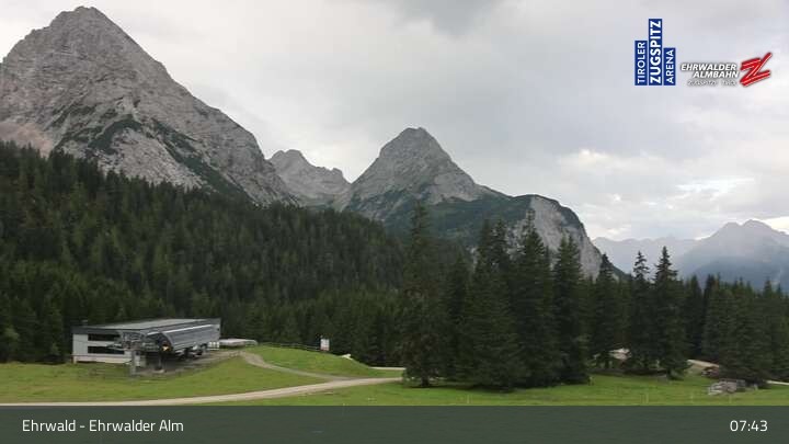 Archiv Foto Webcam Sicht auf das Kinderland an der Ehrwalder Alm