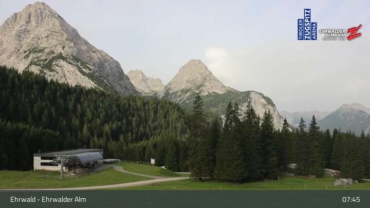 Archiv Foto Webcam Sicht auf das Kinderland an der Ehrwalder Alm