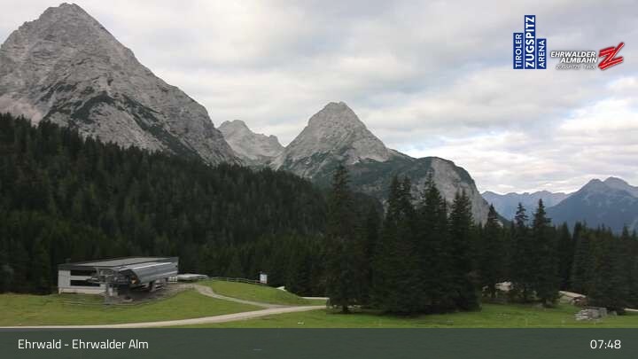 Archiv Foto Webcam Sicht auf das Kinderland an der Ehrwalder Alm