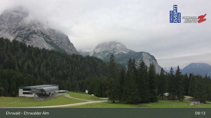 Archiv Foto Webcam Sicht auf das Kinderland an der Ehrwalder Alm