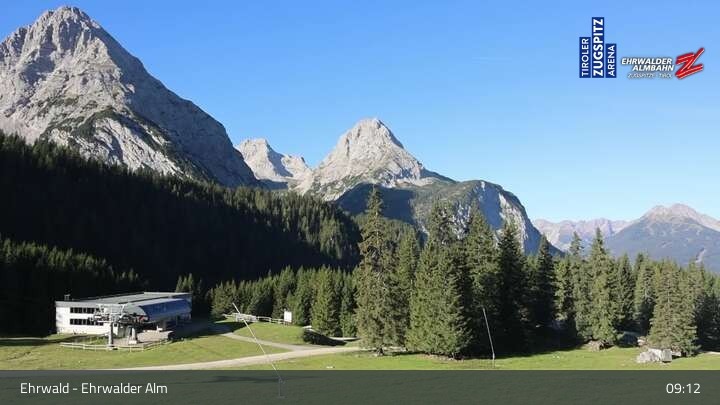 Archiv Foto Webcam Sicht auf das Kinderland an der Ehrwalder Alm