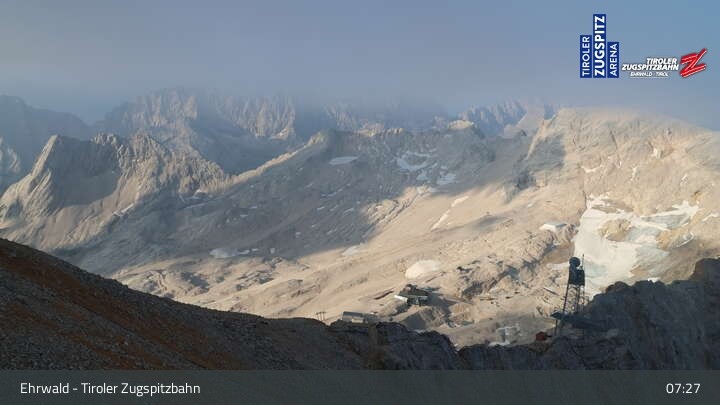 Archiv Foto Webcam Tiroler Zugspitzbahn: Bergstation