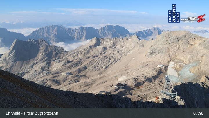 Archived image Webcam Tiroler Zugspitzbahn Top Station