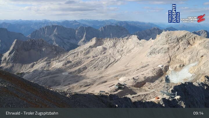 Archived image Webcam Tiroler Zugspitzbahn Top Station