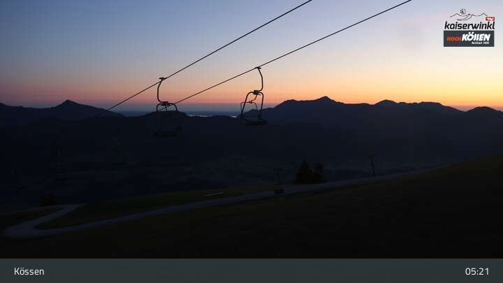 Archived image Webcam Kössen ski resort: Unterberghorn
