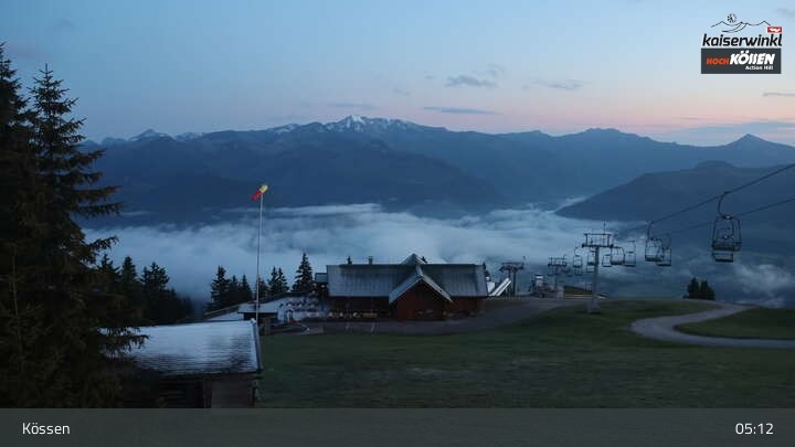 Archived image Webcam Kössen ski resort: Unterberghorn