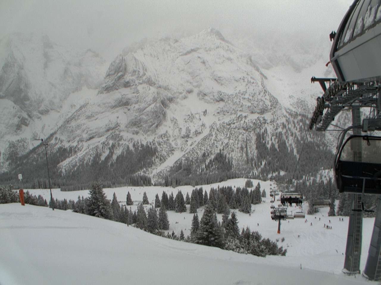 Archiv Foto Webcam Bergstation Sesselbahn Gaistal, Ehrwalder Alm