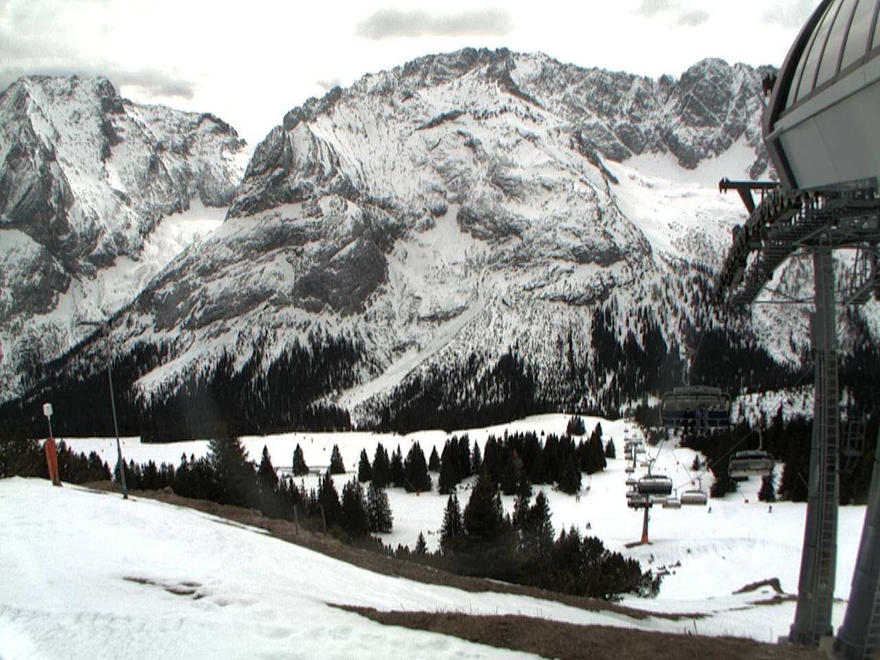 Archiv Foto Webcam Bergstation Sesselbahn Gaistal, Ehrwalder Alm