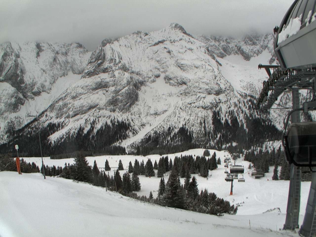 Archiv Foto Webcam Bergstation Sesselbahn Gaistal, Ehrwalder Alm