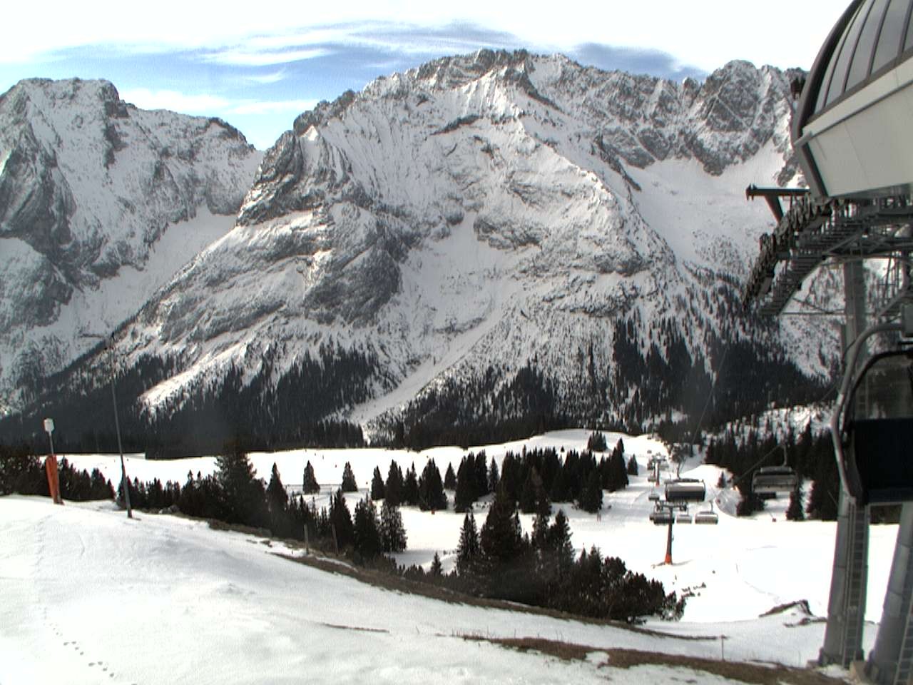 Archiv Foto Webcam Bergstation Sesselbahn Gaistal, Ehrwalder Alm