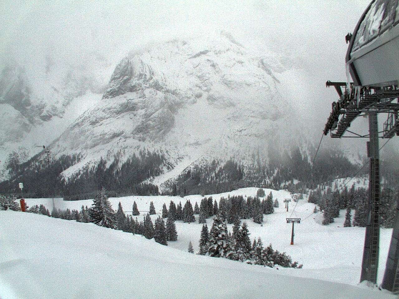 Archiv Foto Webcam Bergstation Sesselbahn Gaistal, Ehrwalder Alm