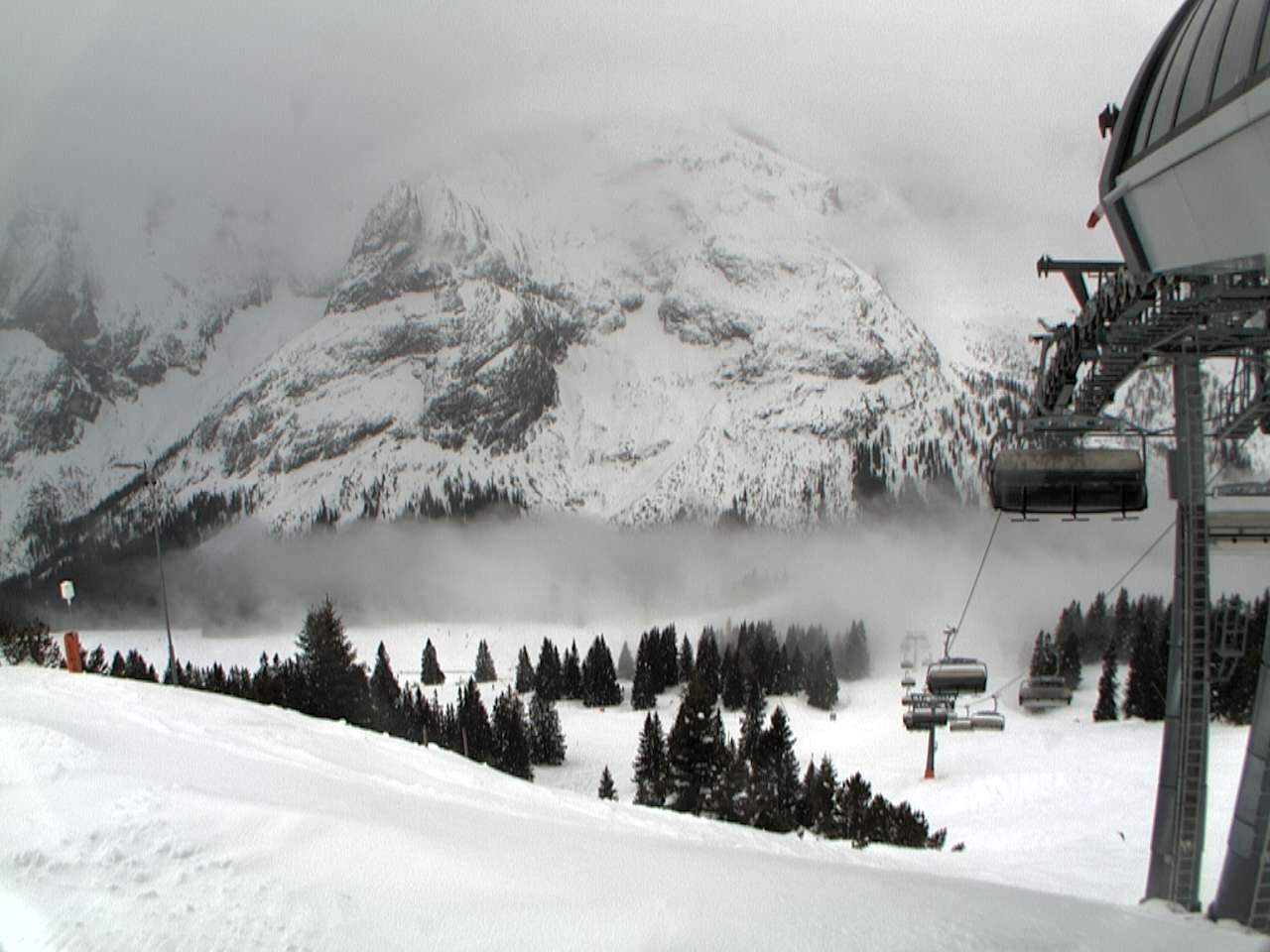 Archiv Foto Webcam Bergstation Sesselbahn Gaistal, Ehrwalder Alm