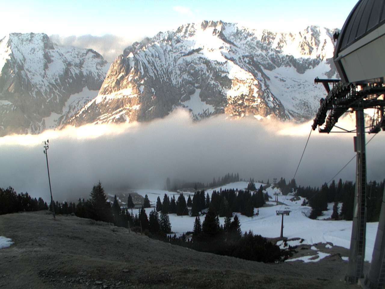 Archiv Foto Webcam Bergstation Sesselbahn Gaistal, Ehrwalder Alm