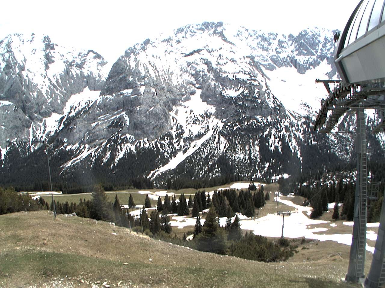 Archiv Foto Webcam Bergstation Sesselbahn Gaistal, Ehrwalder Alm