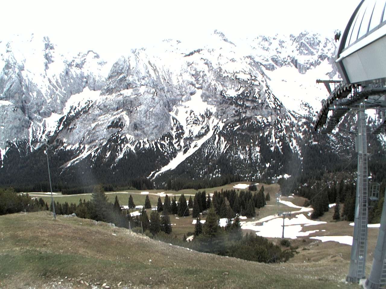 Archiv Foto Webcam Bergstation Sesselbahn Gaistal, Ehrwalder Alm