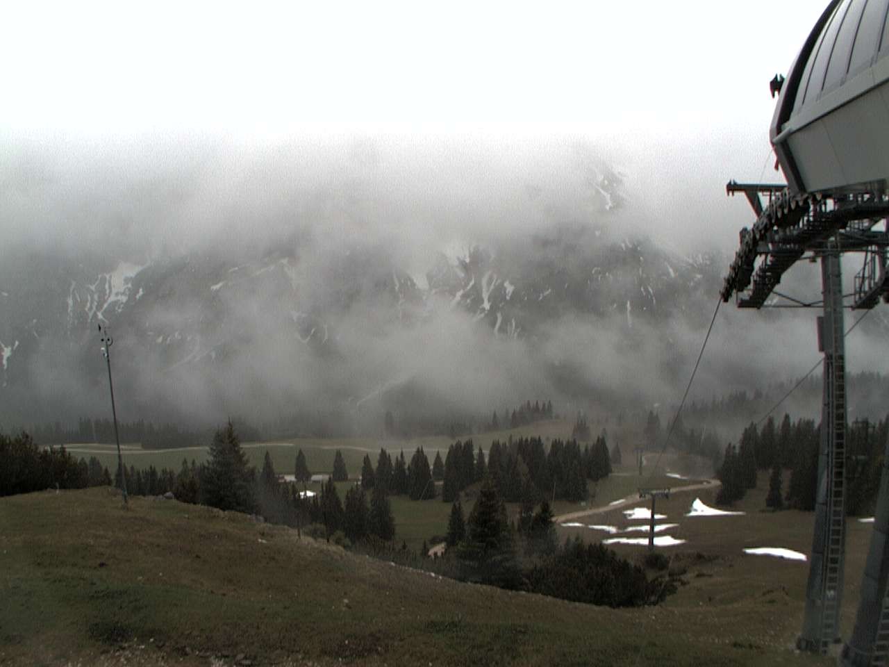 Archiv Foto Webcam Bergstation Sesselbahn Gaistal, Ehrwalder Alm