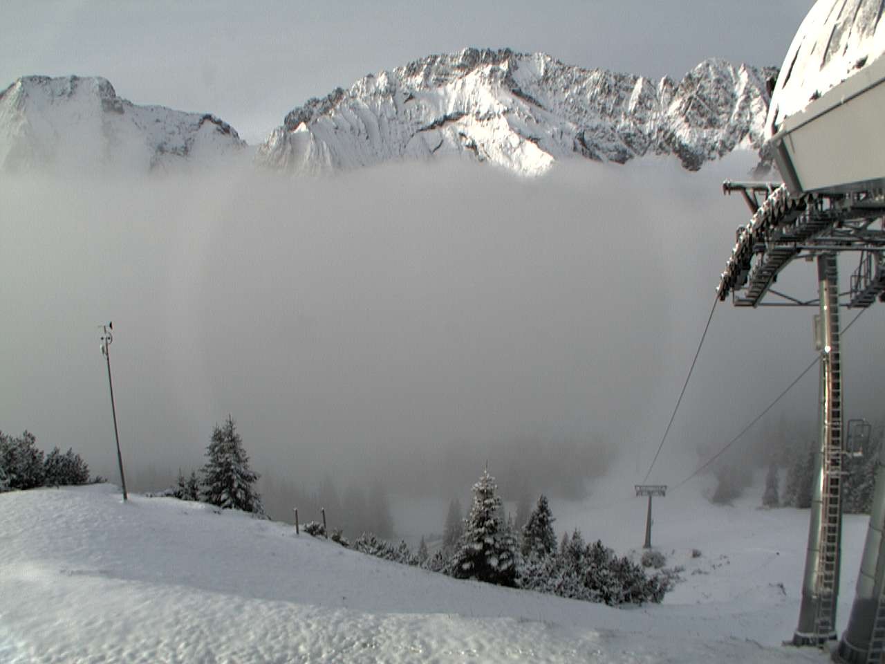 Archiv Foto Webcam Bergstation Sesselbahn Gaistal, Ehrwalder Alm
