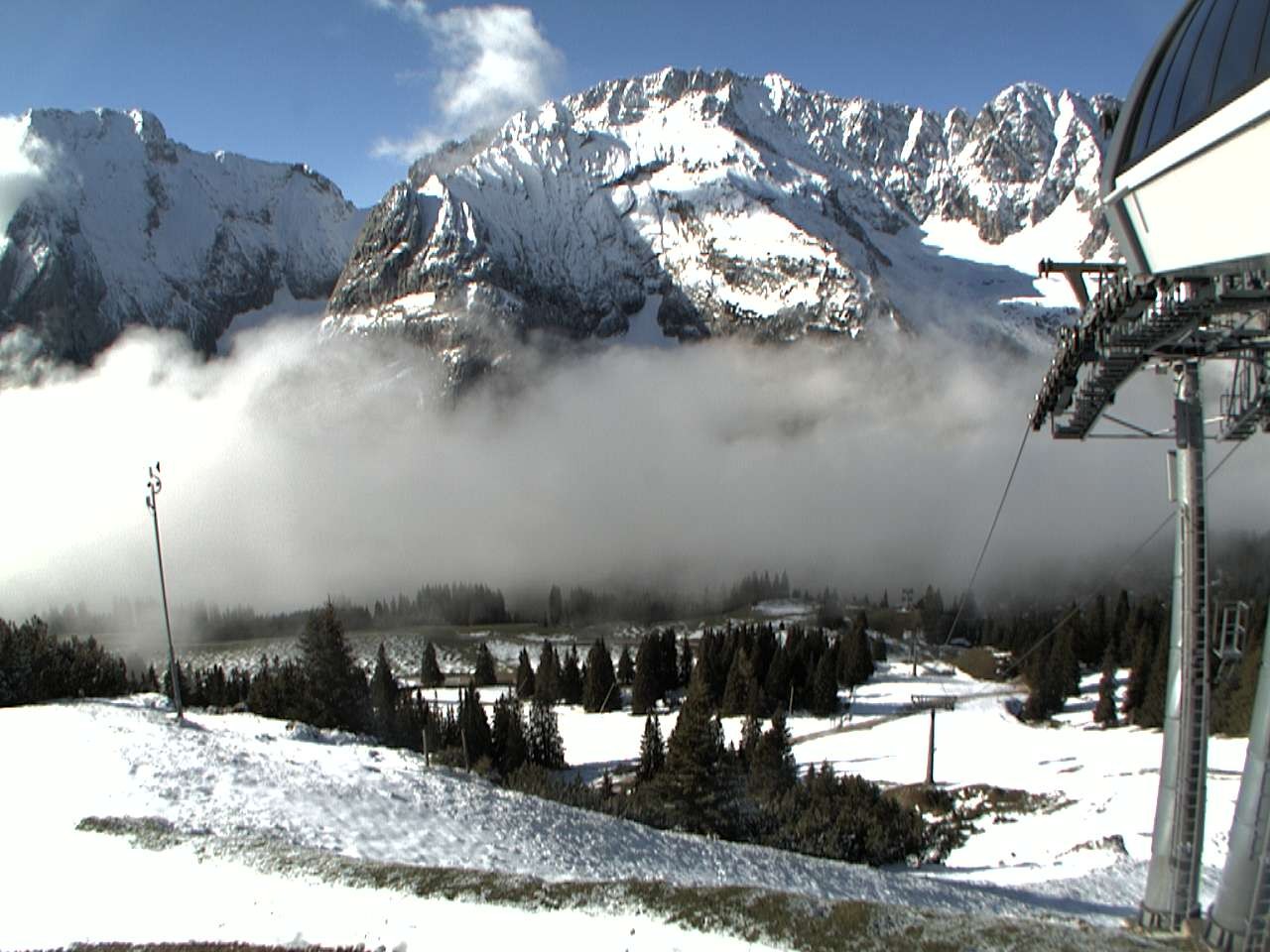 Archiv Foto Webcam Bergstation Sesselbahn Gaistal, Ehrwalder Alm
