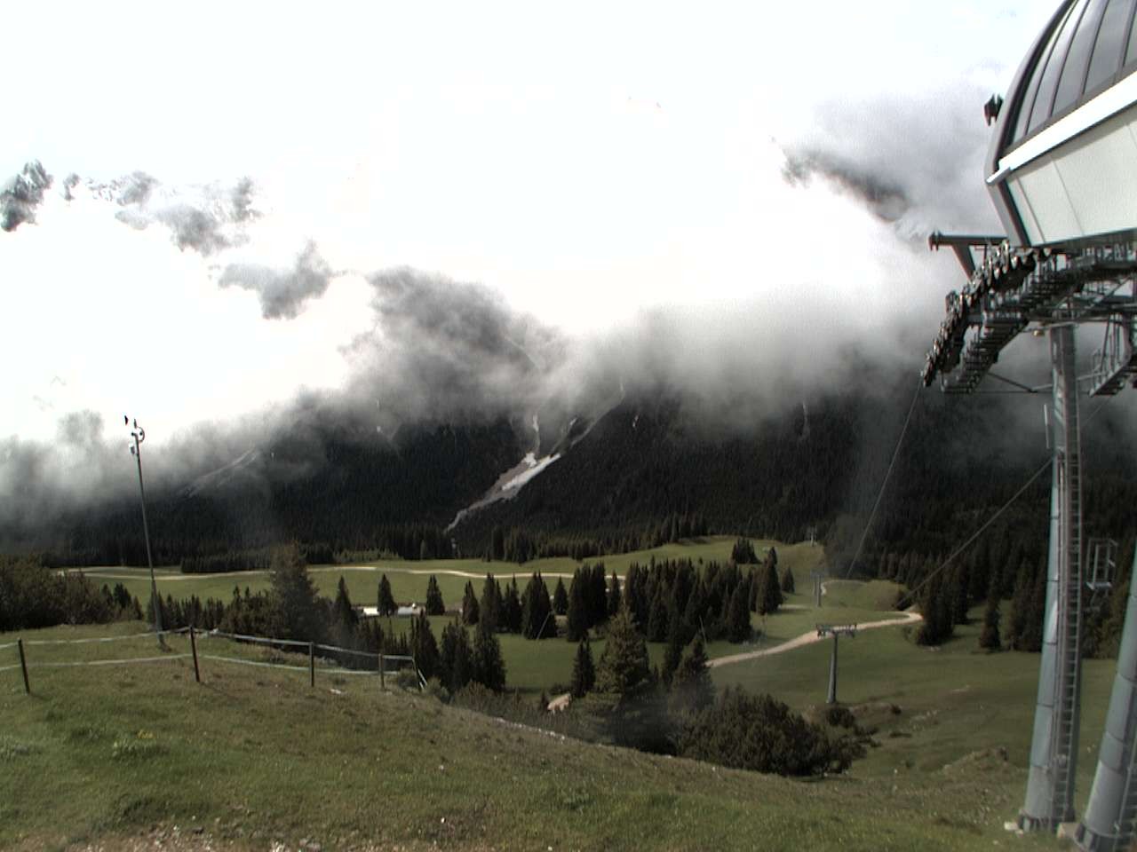 Archiv Foto Webcam Bergstation Sesselbahn Gaistal, Ehrwalder Alm