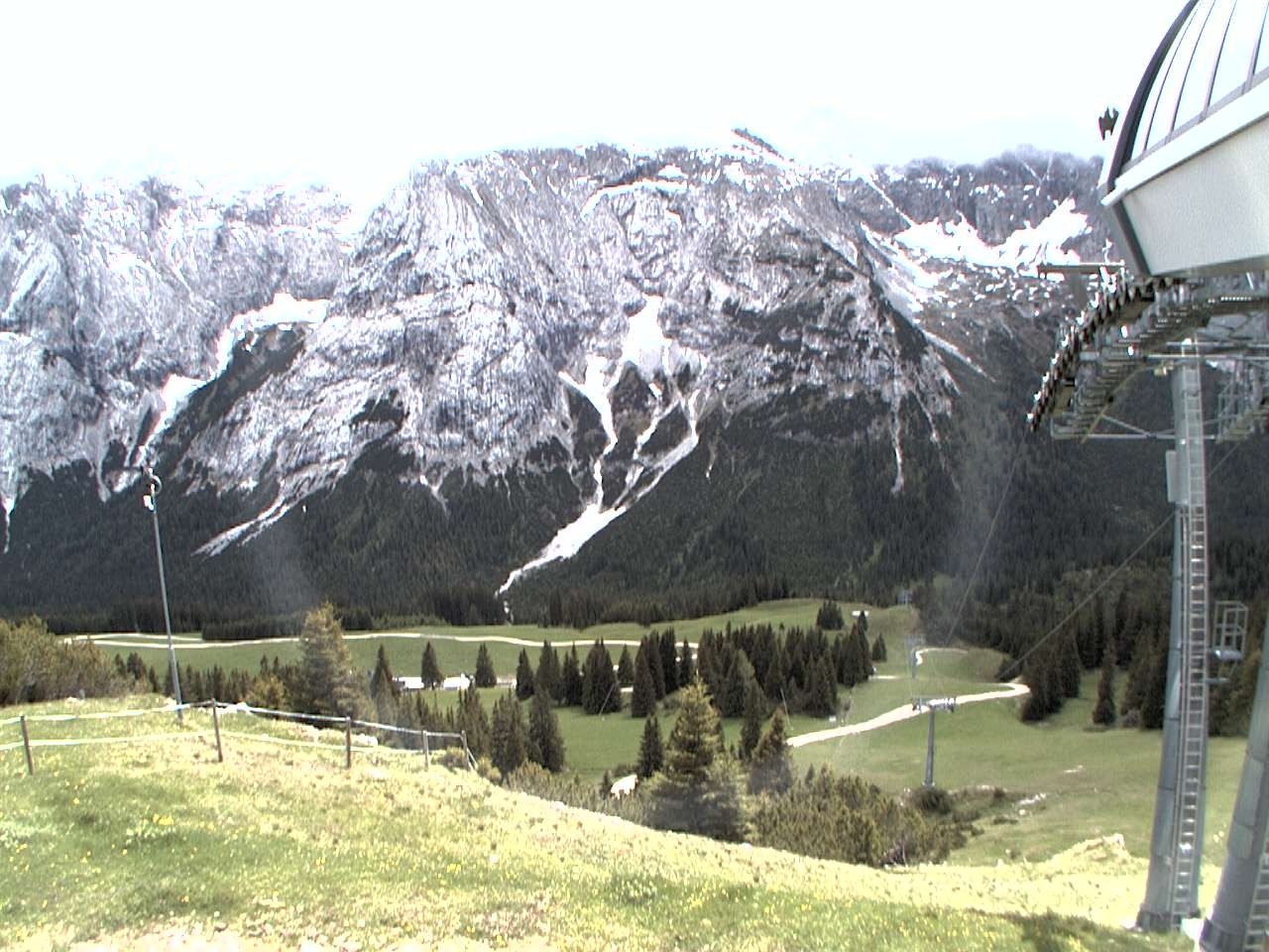 Archiv Foto Webcam Bergstation Sesselbahn Gaistal, Ehrwalder Alm