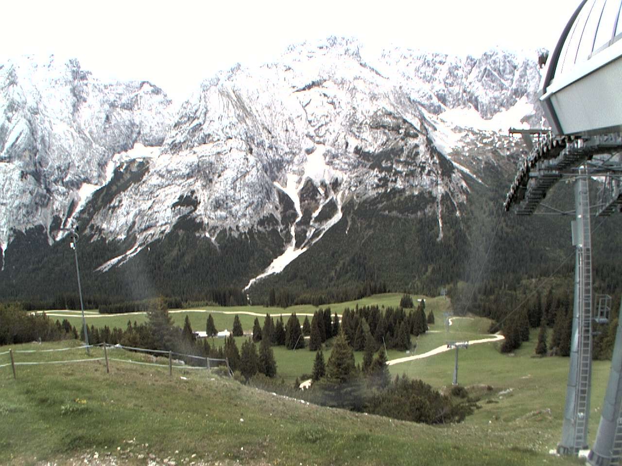 Archiv Foto Webcam Bergstation Sesselbahn Gaistal, Ehrwalder Alm
