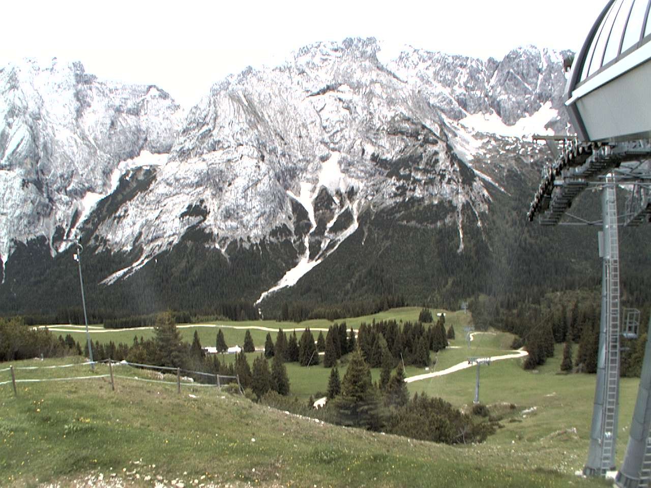 Archiv Foto Webcam Bergstation Sesselbahn Gaistal, Ehrwalder Alm