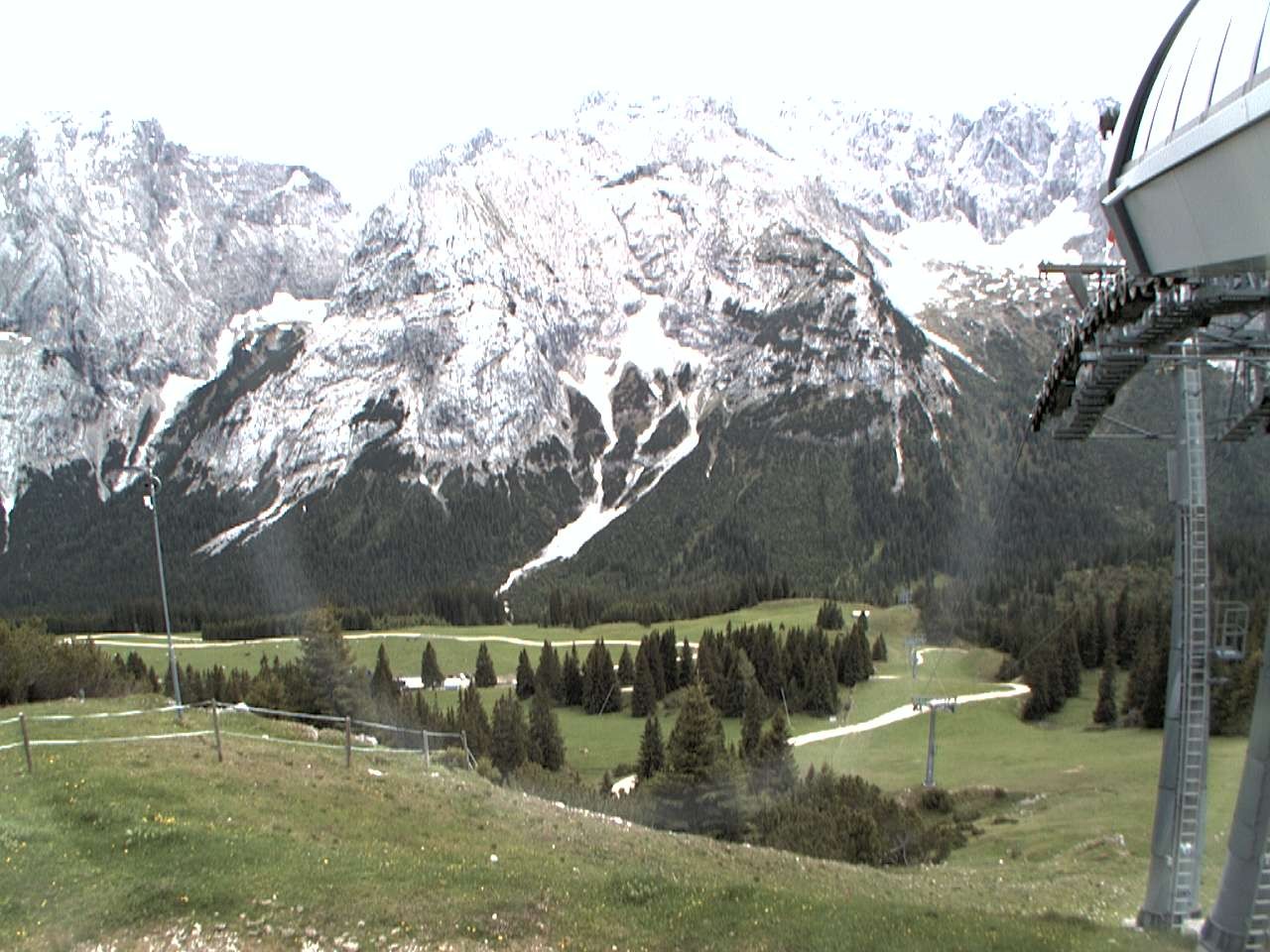 Archiv Foto Webcam Bergstation Sesselbahn Gaistal, Ehrwalder Alm