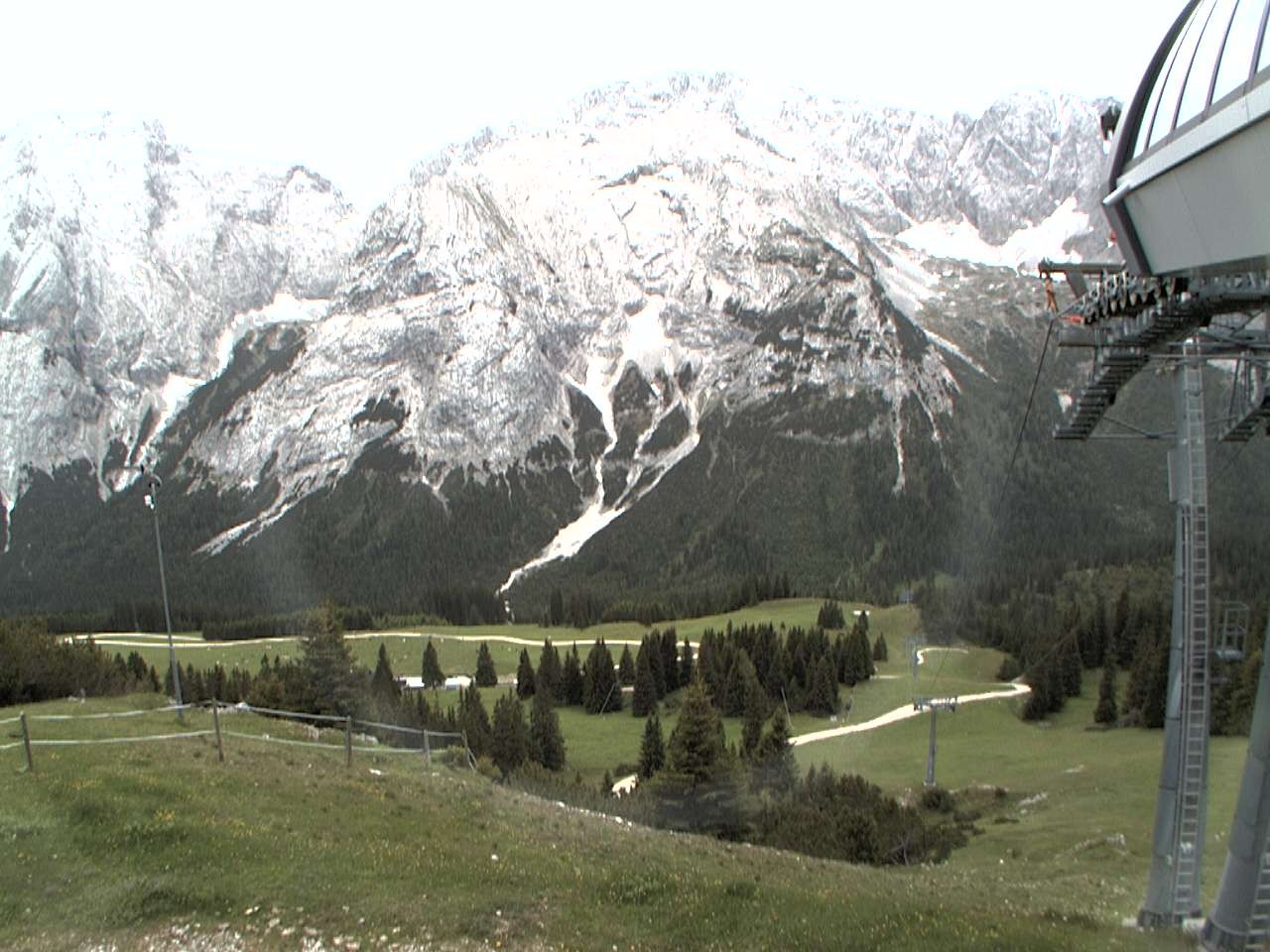 Archiv Foto Webcam Bergstation Sesselbahn Gaistal, Ehrwalder Alm