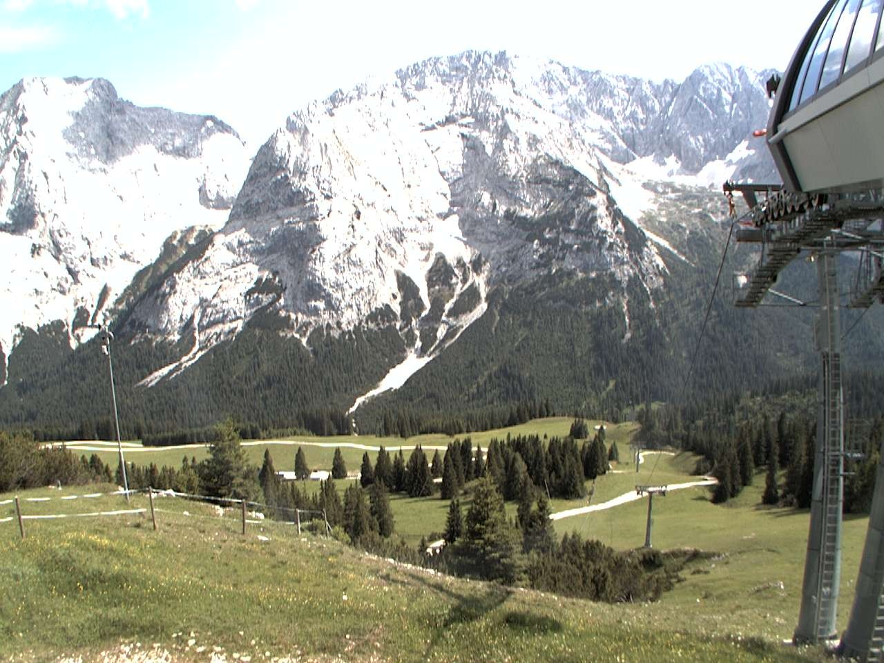 Archiv Foto Webcam Bergstation Sesselbahn Gaistal, Ehrwalder Alm