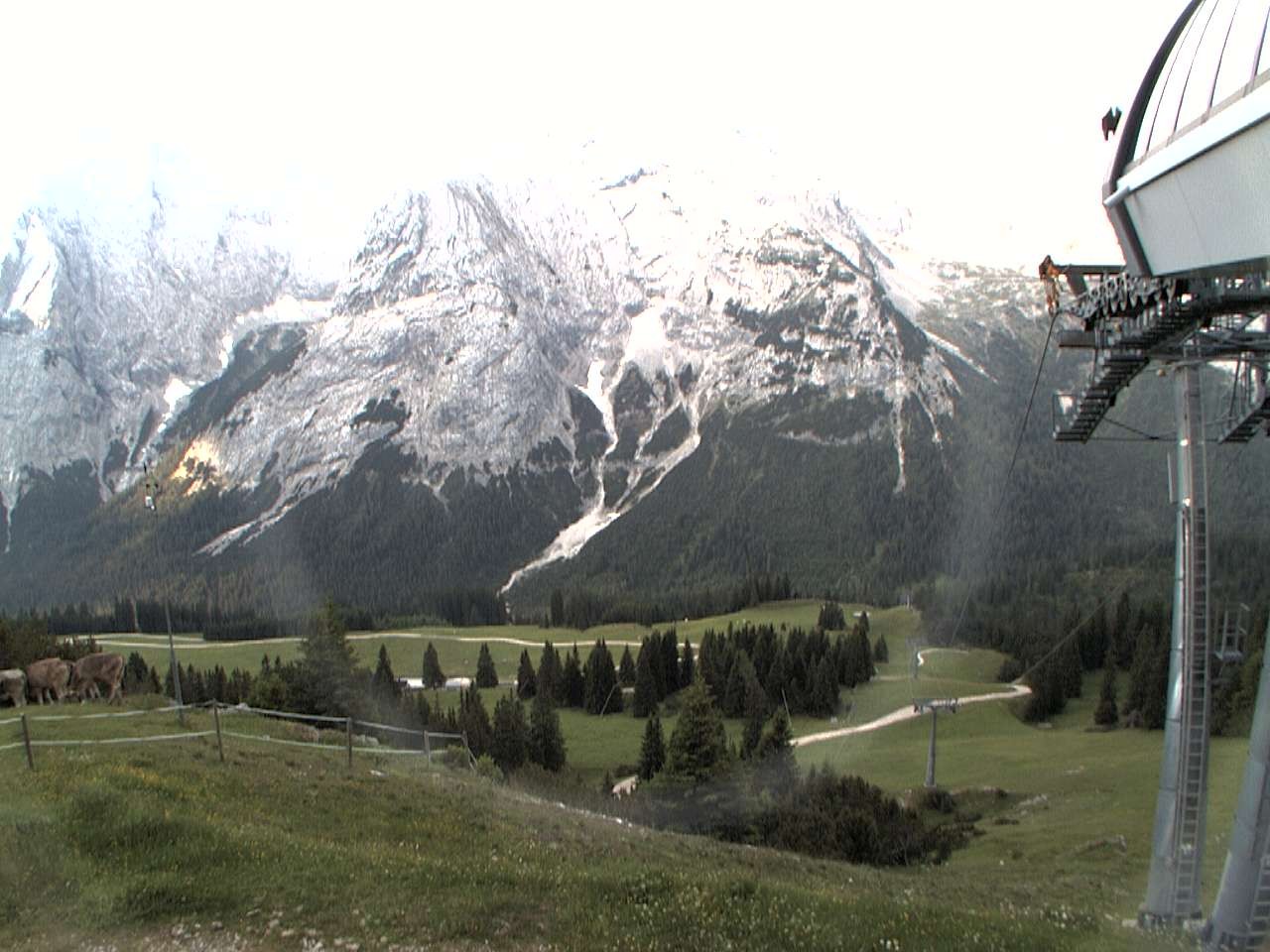 Archiv Foto Webcam Bergstation Sesselbahn Gaistal, Ehrwalder Alm