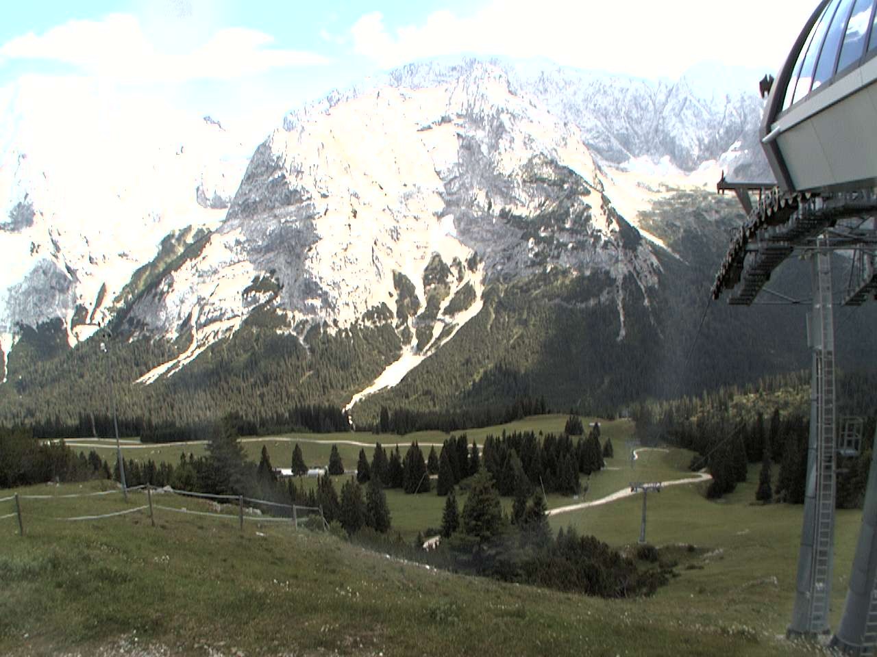 Archiv Foto Webcam Bergstation Sesselbahn Gaistal, Ehrwalder Alm