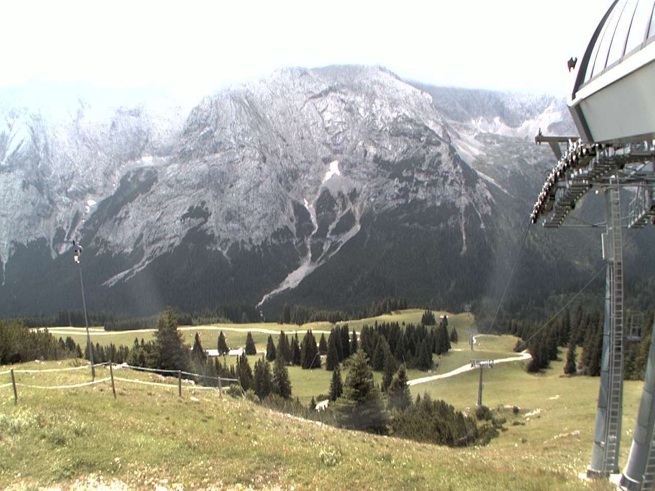 Archiv Foto Webcam Bergstation Sesselbahn Gaistal, Ehrwalder Alm