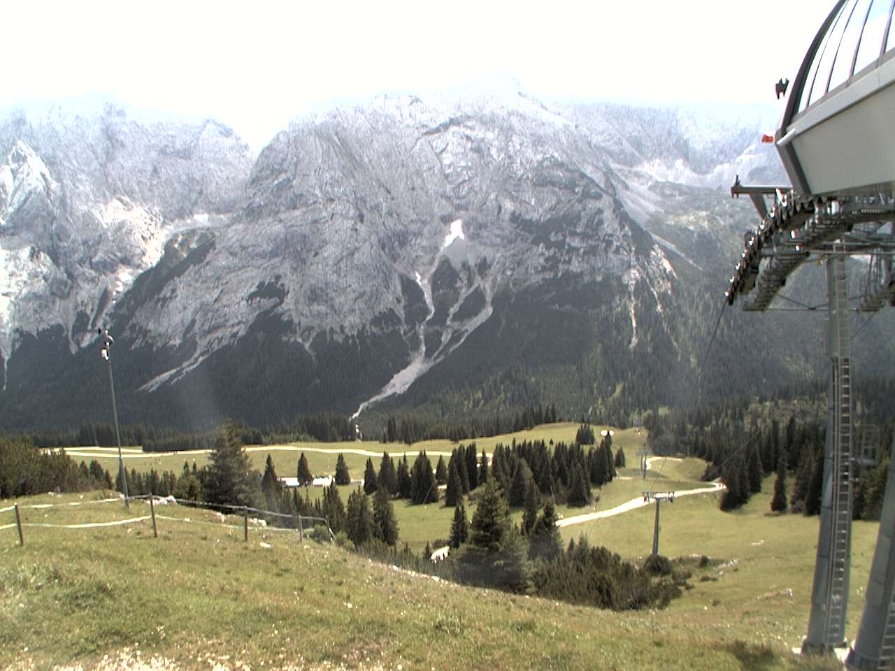 Archiv Foto Webcam Bergstation Sesselbahn Gaistal, Ehrwalder Alm