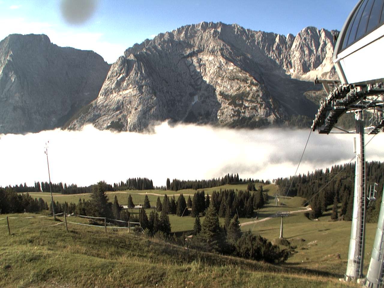 Archiv Foto Webcam Bergstation Sesselbahn Gaistal, Ehrwalder Alm