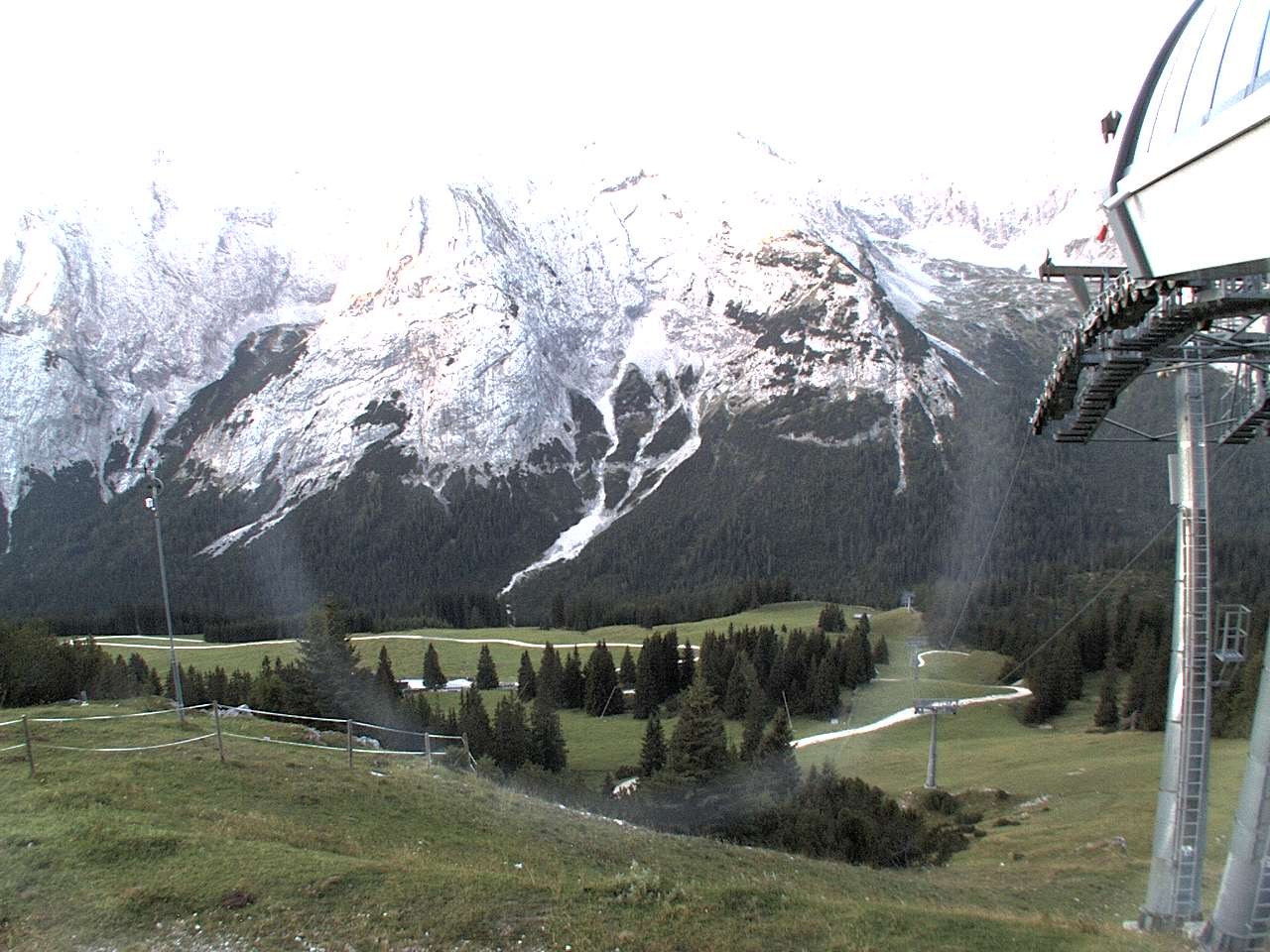 Archiv Foto Webcam Bergstation Sesselbahn Gaistal, Ehrwalder Alm
