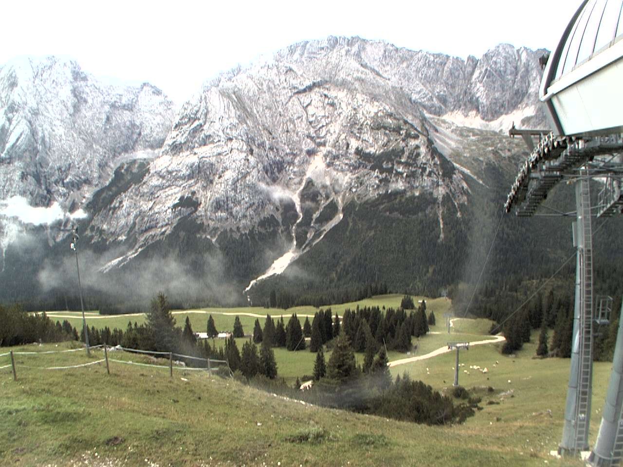 Archiv Foto Webcam Bergstation Sesselbahn Gaistal, Ehrwalder Alm