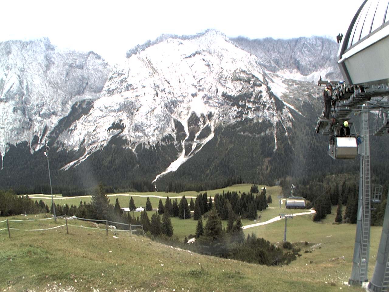Archiv Foto Webcam Bergstation Sesselbahn Gaistal, Ehrwalder Alm