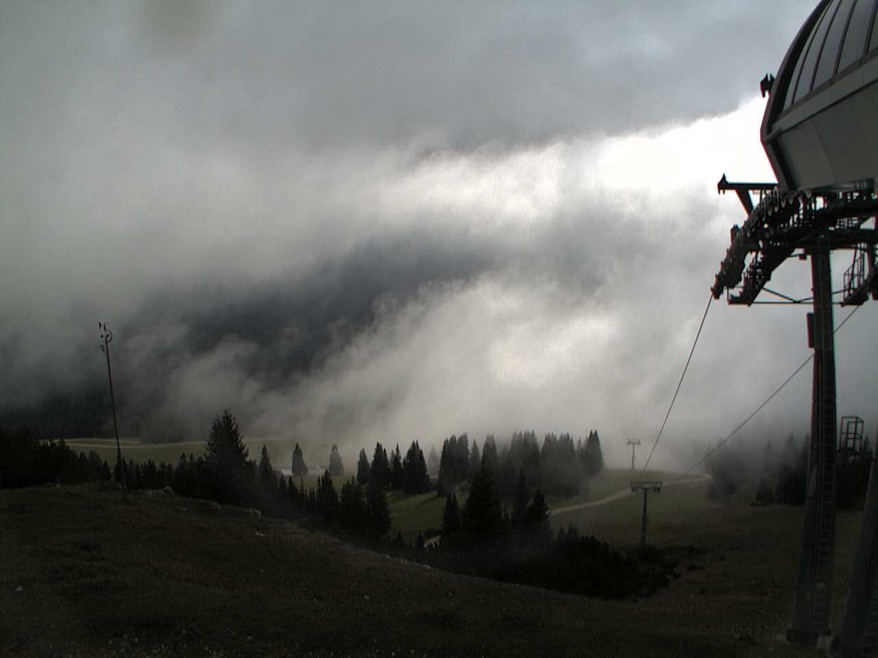 Archiv Foto Webcam Bergstation Sesselbahn Gaistal, Ehrwalder Alm
