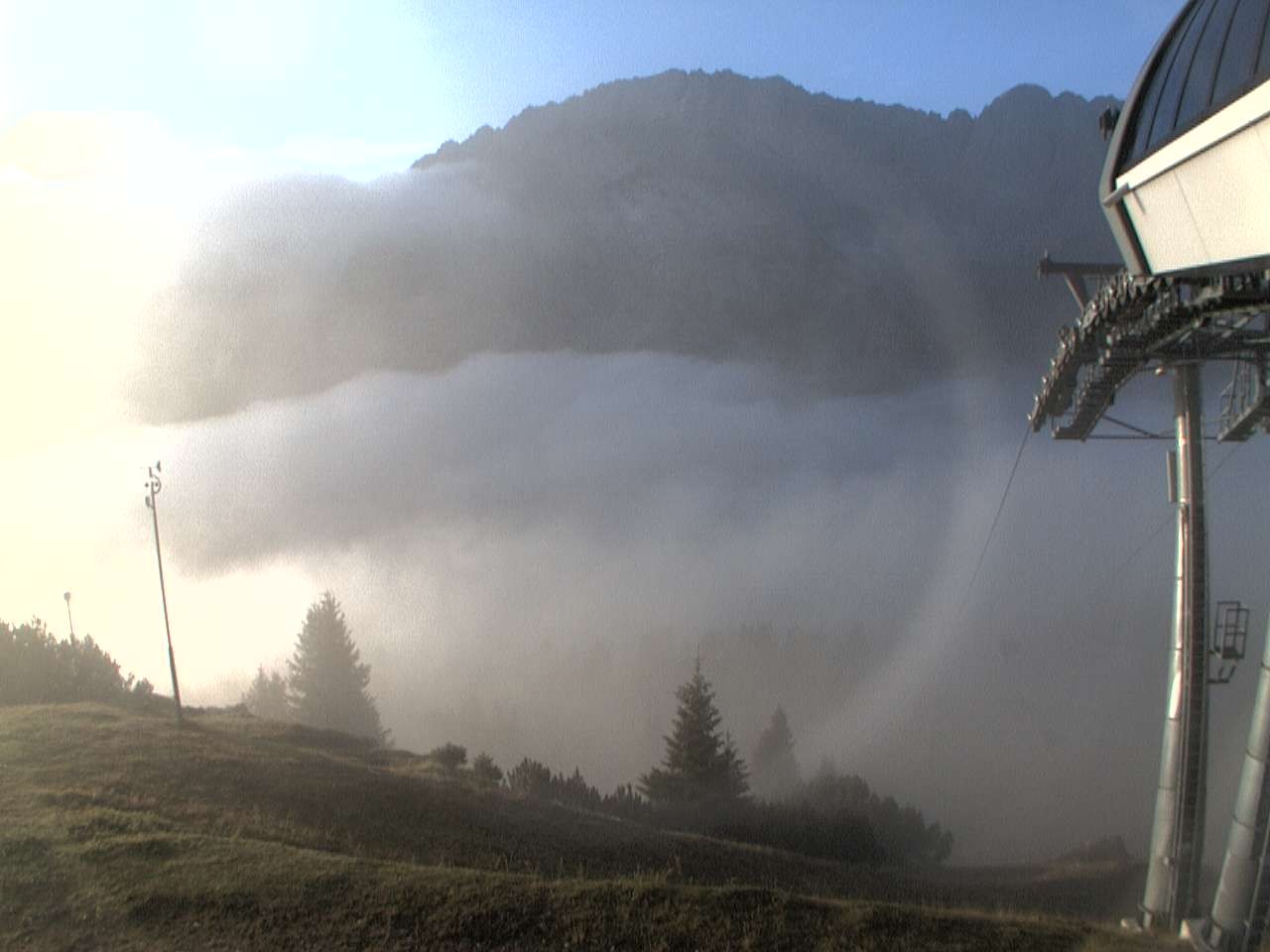 Archiv Foto Webcam Bergstation Sesselbahn Gaistal, Ehrwalder Alm